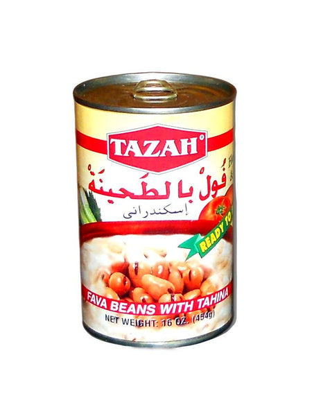 Fava Beans With Tahina 16 Oz Tazah