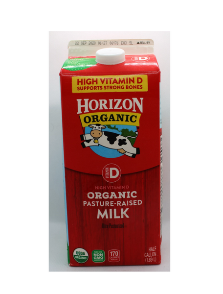 Organic Pasture Raised Milk 1.89L