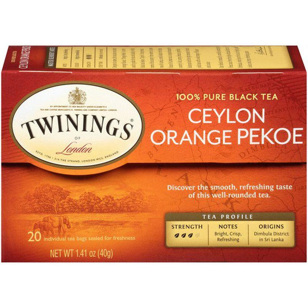 Ceylon Orange Pekoe 20 Tea Bags Twinnings