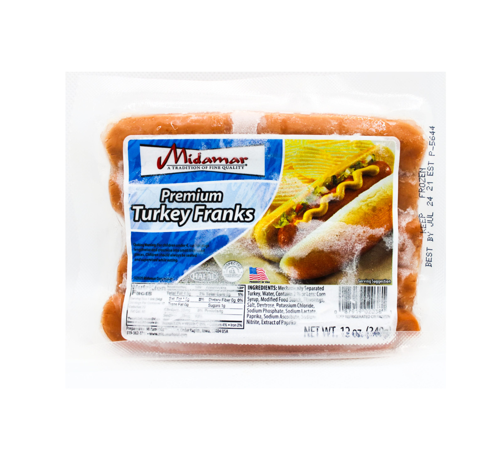 Halal Turkey Franks Hot Dogs 12oz Pack — HalalWorldDepot